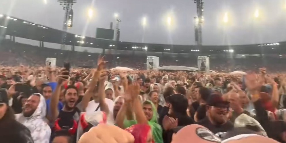 Für einige Sekunden war das Spiel der Schweizer Nati zu sehen.