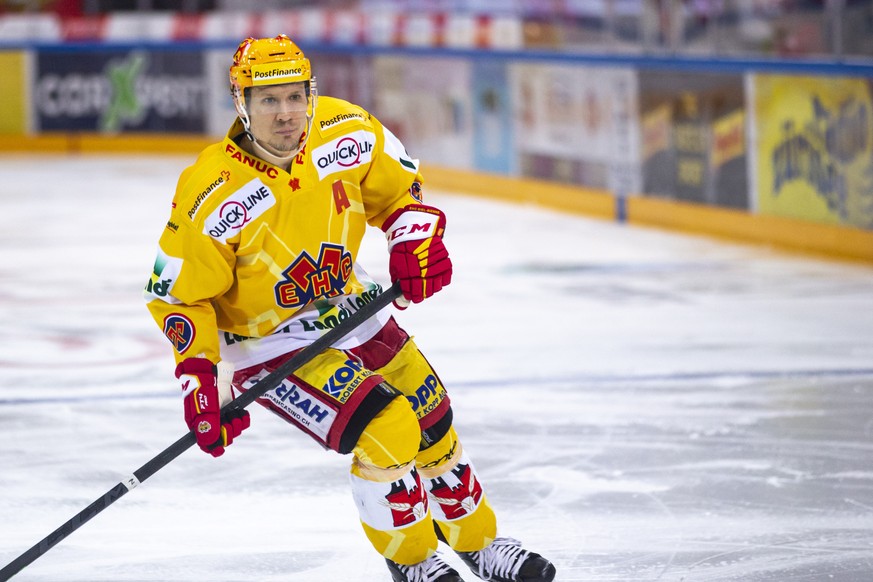 EHC Biel PostFinance Top Scorer Damien Brunner waehrend dem Eishockey-Meisterschaftsspiel der National League zwischen den SC Rapperswil-Jona Lakers und dem EHC Biel am Samstag, 5. Maerz 2022, in Rapp ...