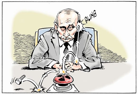 25 Karikaturen, die du in Russland garantiert nicht sehen wirst\nHoffen wir dass dieser Massenmörder die letzte lockere Schraube nicht auch noch verliert.

