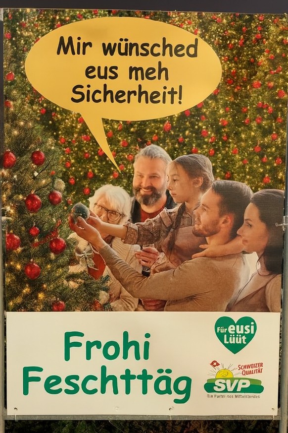 Weihnachtsgrüsse von der SVP: das Photoshop-Battle