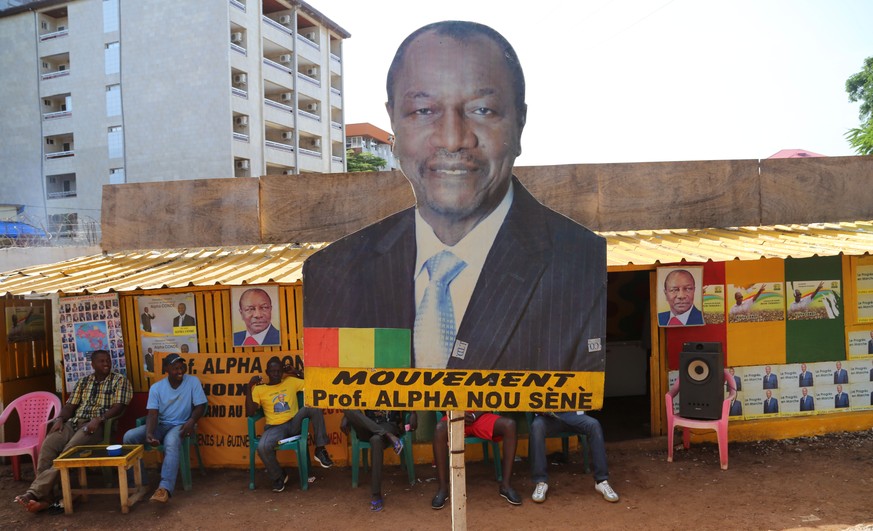 Wahlwerbung für Präsident Condé in Conakry.&nbsp;