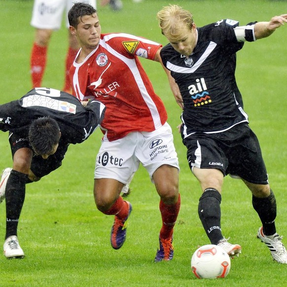 Freuler als Winterthur-Spieler in einer Partie gegen Lugano.