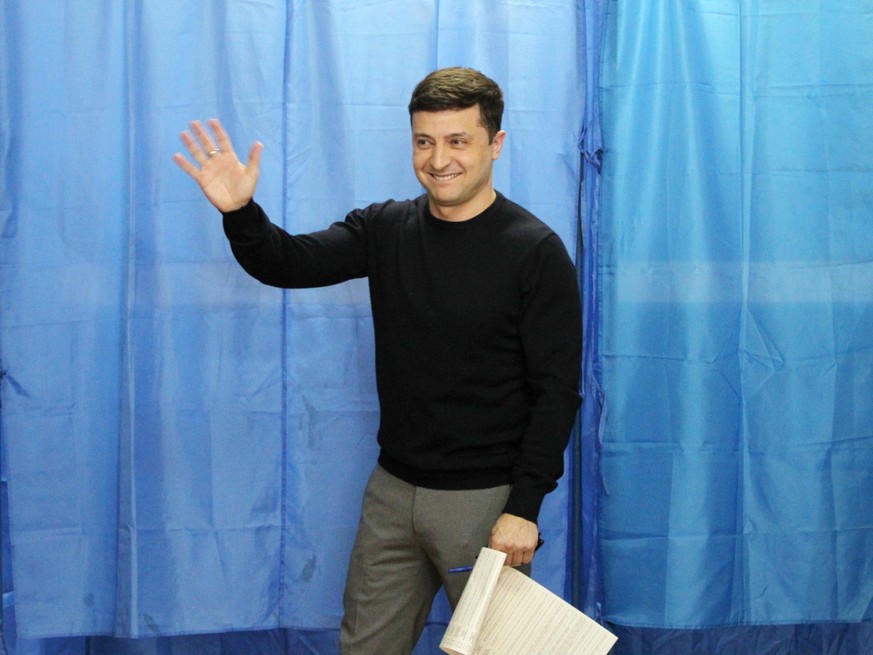 &quot;Heute beginnt ein neues Leben - ohne Korruption, ohne Schmiergeld&quot;: Wladimir Selenski, der Favorit der Wahlen in der Ukraine, am Sonntag.