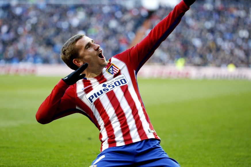 Antoine Griezmann jubelt über seinen Siegtreffer gegen Real Madrid.