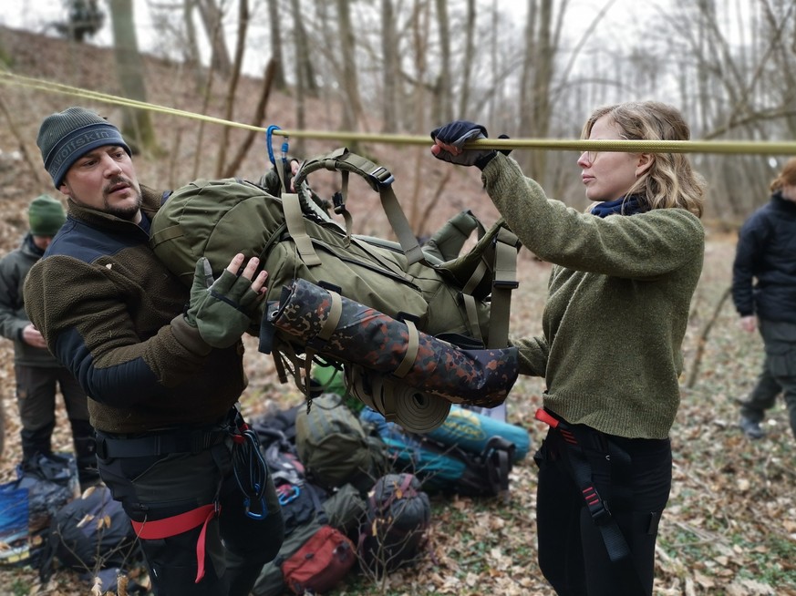 Survival-Training im Schwarzwald.