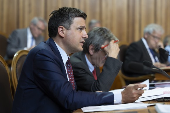 Mathias Zopfi, GP-GL, spricht waehrend der Sommersession der Eidgenoessischen Raete, am Montag, 5. Juni 2023, in Bern. (KEYSTONE/Peter Klaunzer)