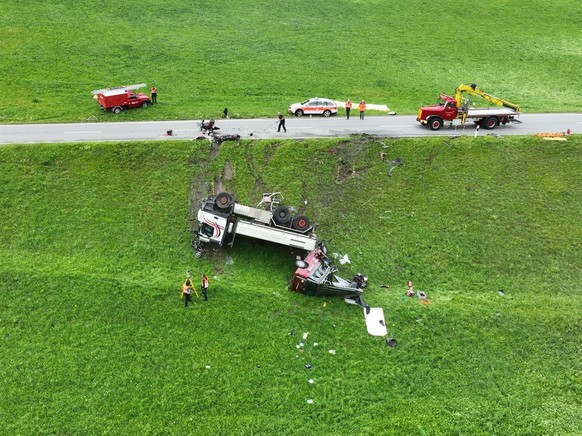 Unfall in Rueun Graubünden