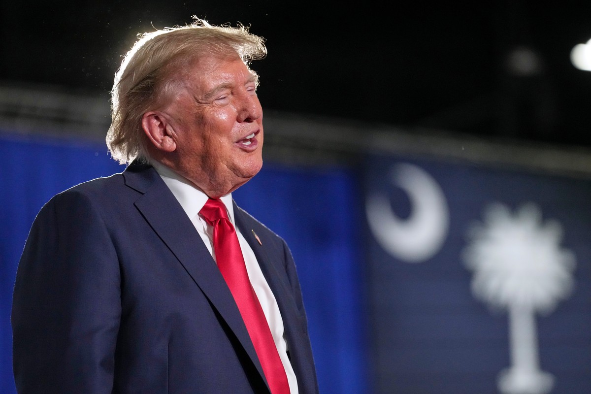 President Donald Trump speaks at a campaign rally for Sen. Darline Graham, R-S.C., at the Myrtle Beach Convention Center in Myrtle Beach, S.C., Friday, Aug. 21, 2026. (AP Photo/Jacquelyn Martin)
Donal ...