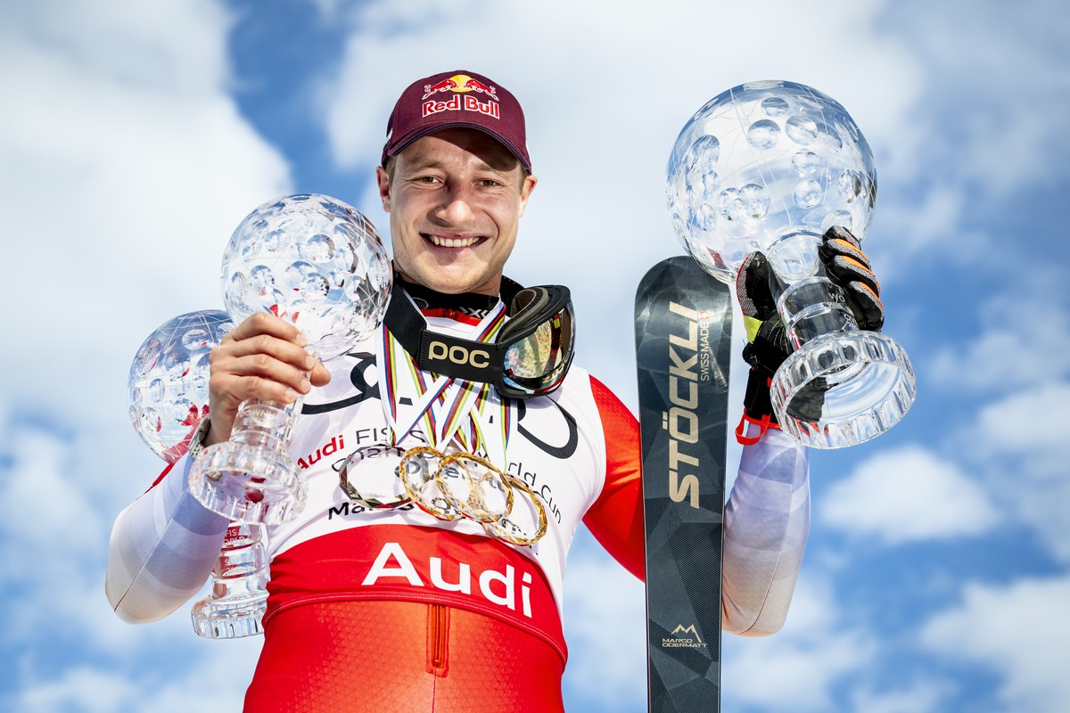 <p><strong>Marco Odermatt:</strong> 5 Mal in den Saisons 2021/22, 2022/23, 2023/24, 2024/25 und 2025/26.</p>