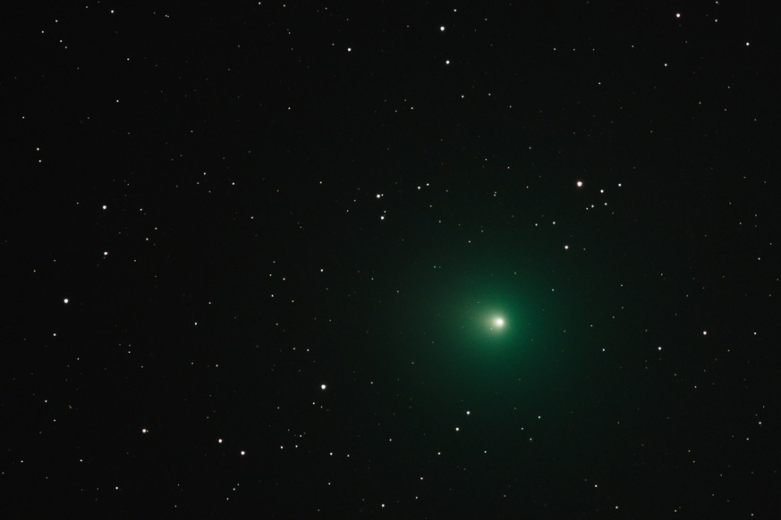Der Komet 46P/Wirtanen, fotografiert am 10. Dezember in Wachenheim, Deutschland.