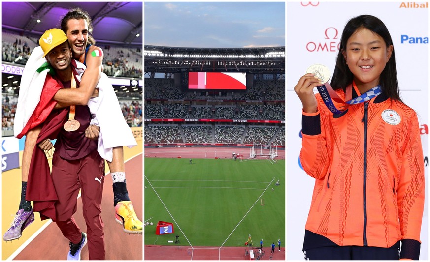 Zwei Olympiasieger im selben Wettbewerb, leere Plätze und eine zwölfjährige Medaillengewinnerin.