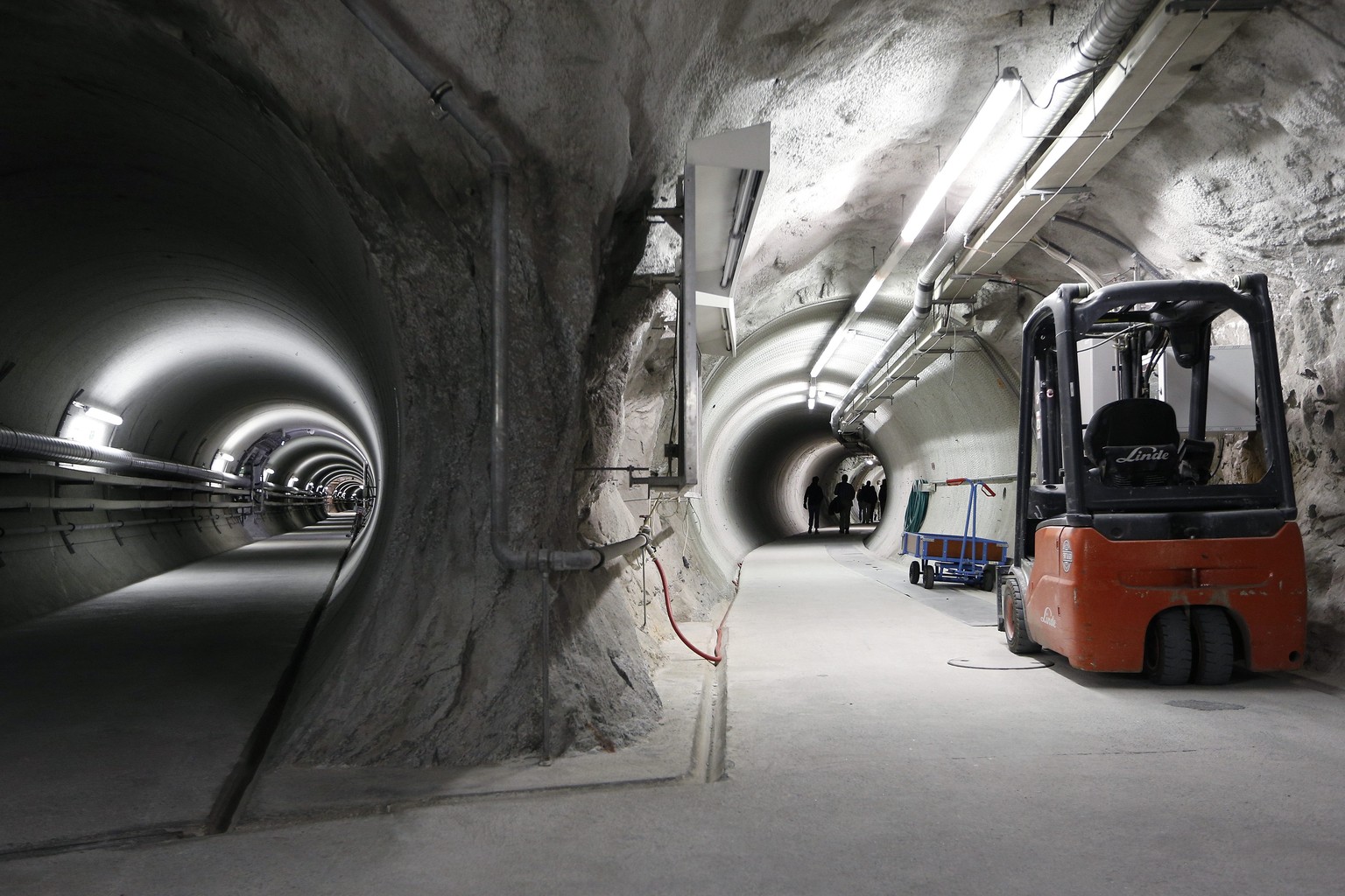 Das Felslabor Grimsel, in dem Experimente in kristallinem Gestein zur Erforschung der Endlagerung von radioaktiven Abfällen durchgeführt werden.&nbsp;