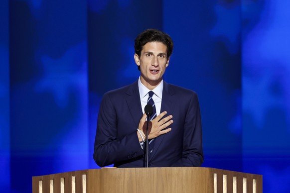 epa11557187 Grandson of President John F. Kennedy, Jack Schlossberg, speaks on the second night of the Democratic National Convention (DNC) at the United Center in Chicago, Illinois, USA, 20 August 20 ...