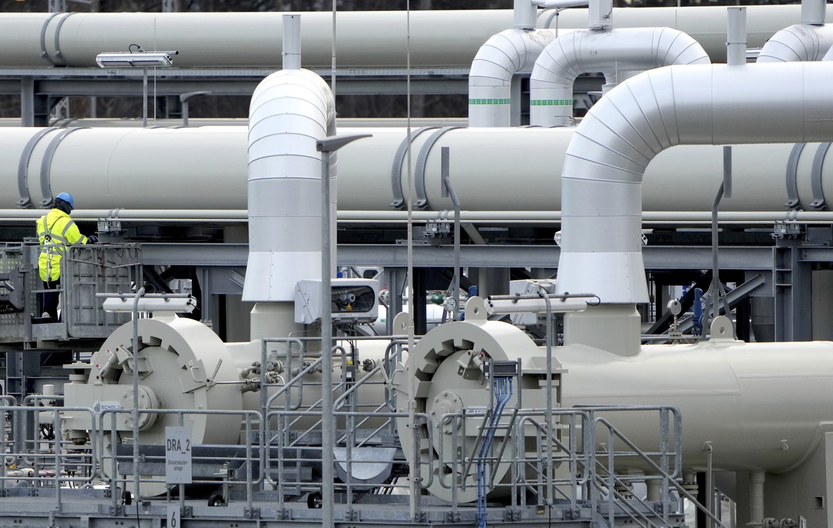 FILE - Pipes at the landfall facilities of the 'Nord Stream 2' gas pipline are pictured in Lubmin, northern Germany, on Feb. 15, 2022. Russia clashed with the United States and other Western ...