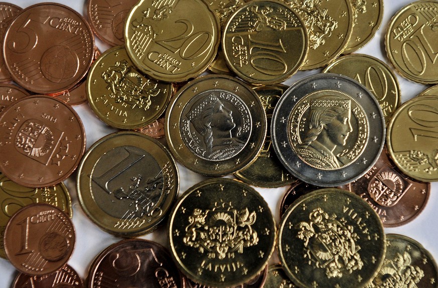 Lettische Euro-Münzen: Seit 1. Januar 2014 ist der baltische Staat Mitglied der Währungsunion.