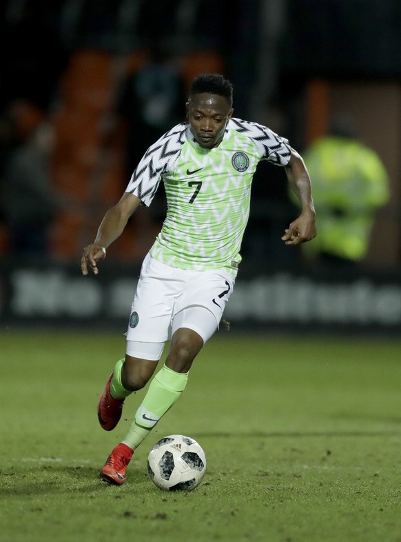 ARCHIV Â ZU DEN TEAM-PORTRAITS DER GRUPPE D AN DER WM 2018 IN RUSSLAND STELLEN WIR IHNEN FOLGENDES BILDMATERIAL ZUR VERFUEGUNG - Nigeria&#039;s Ahmed Musa during the international friendly soccer mat ...