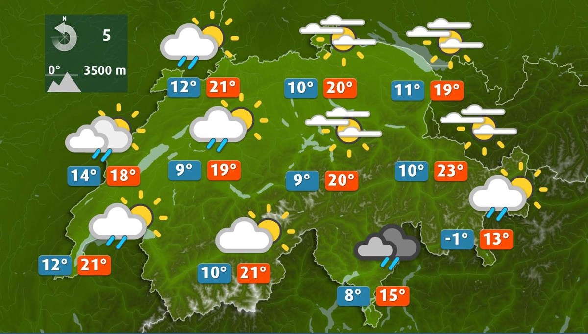 Das Wetter in der Oktoberwoche vom 7. bis 13. Oktober 2024 wird wechselhaft.
