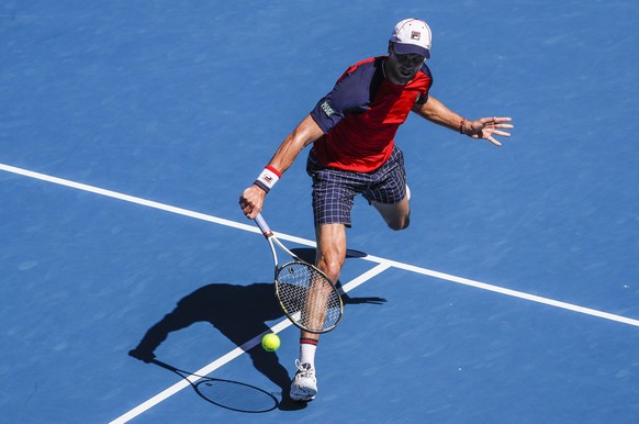 epa05740460 Andreas Seppi of Italy in action against Stan Wawrinka of Switzerland during their Men&#039;s Singles round four match at the Australian Open Grand Slam tennis tournament in Melbourne, Aus ...