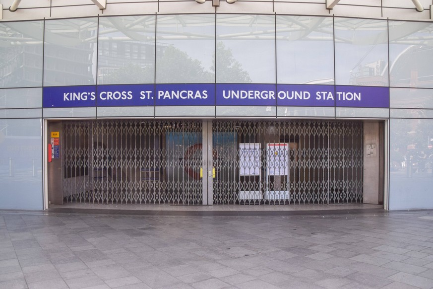 Die Kings Cross Underground Station in London blieb am Dienstag ganz geschlossen.