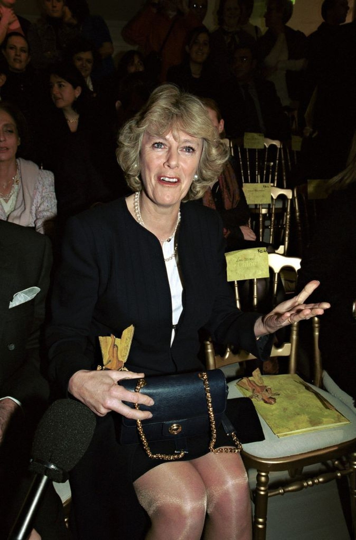 Camilla Parker Bowles Attends Chloé Défilé. (Photo by Pool SIMON/STEVENS/Gamma-Rapho via Getty Images)
