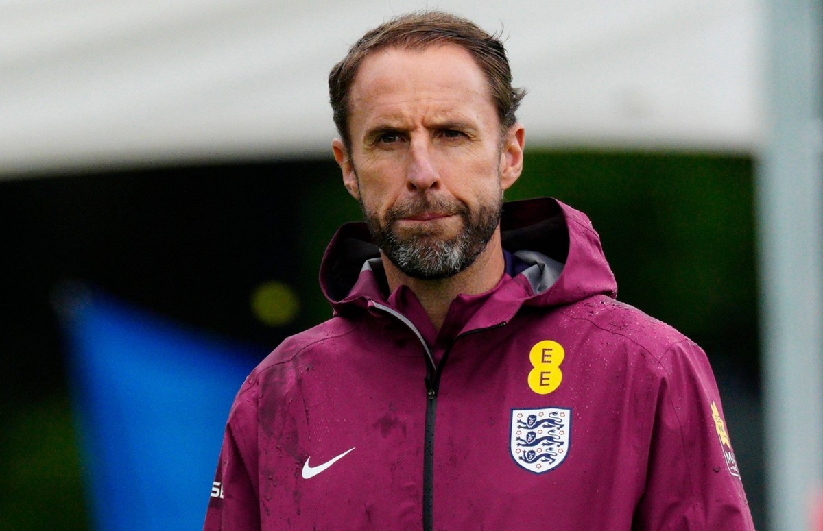 Gareth Southgate manager of England England Training, UEFA European Championship, EM, Europameisterschaft 2024, Quarter Final, Football, Spa &amp; Golf Resort Weimarer Land, Blankenhain, Germany, 1 Ju ...