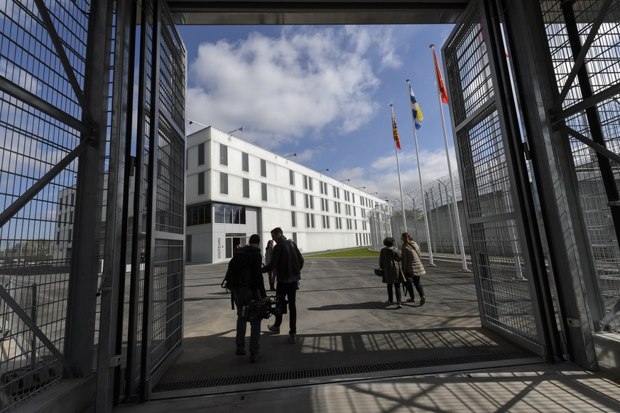 Vue de l&#039;exterieur de la nouvelle prison Brenaz+100, photographie lors d&#039;une visite de presse, avant l&#039;inauguration de la prison Brenaz+100 etablissement de detention, ce vendredi 9 oct ...