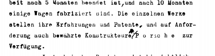 Patent-Freipass für Ferdinand Porsche: «Die einzelnen Werke stellen ihre Erfahrungen und Patente und auf Anforderung auch bewährte Konstrukteure Porsche zur Verfügung.»