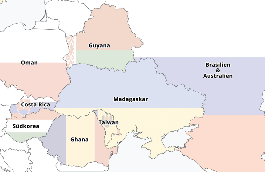 Für die Slowakei blieb kein Land mehr übrig. Vergleichbare Länder wie Costa Rica oder die Dominikanische Republik waren schon vergeben. Darum hier mit Spitzbergen eine Region.