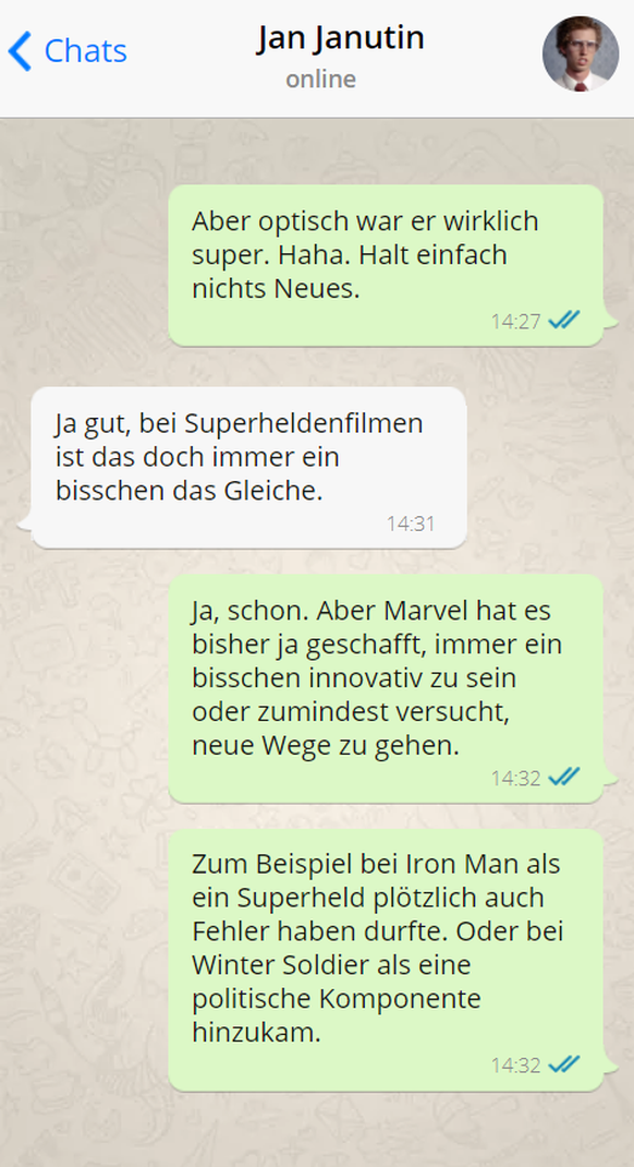 whatsapp Verlauf Black Panther Marvel Review