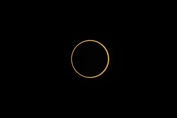 A 'ring of fire' solar eclipse is seen from Tatacoa Desert, Colombia, Saturday, Oct. 14, 2023. The annular eclipse dimmed the skies over parts of the western U.S. and Central and South Ameri ...
