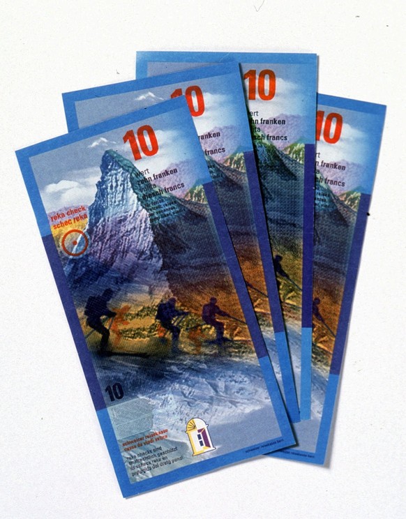 Neue Reka-Checks, die im Mai 1999 in den Umlauf gelangen, hier aufgenommen am 23. April 1999 in Zuerich. Die neuen Reka-Checks sind automatentauglich und werden auch von den neuen Billettautomaten der ...