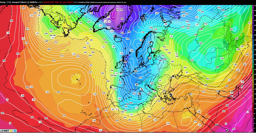 Wetterlage Europa 17.01.2022