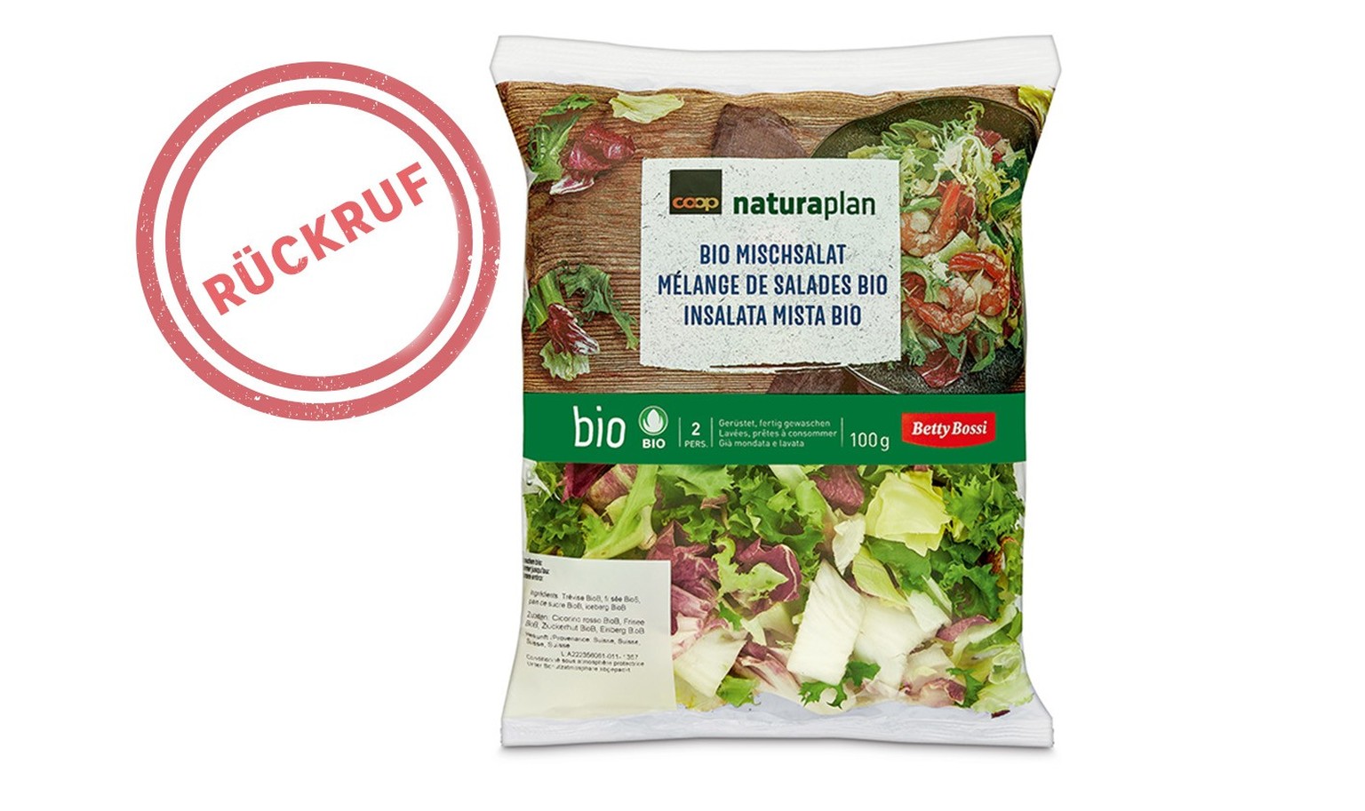 Coop ruft Naturaplan Bio Mischsalat zurück