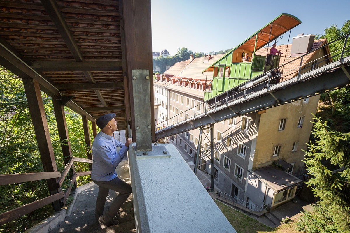 Funiculaire Fribourg Rauszeit Alte Transportmittel