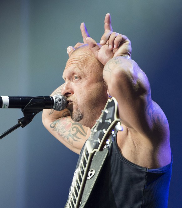 Der Berner Mundartrocker Goelae am Samstag, 21. Juni 2014, am Musikfestival