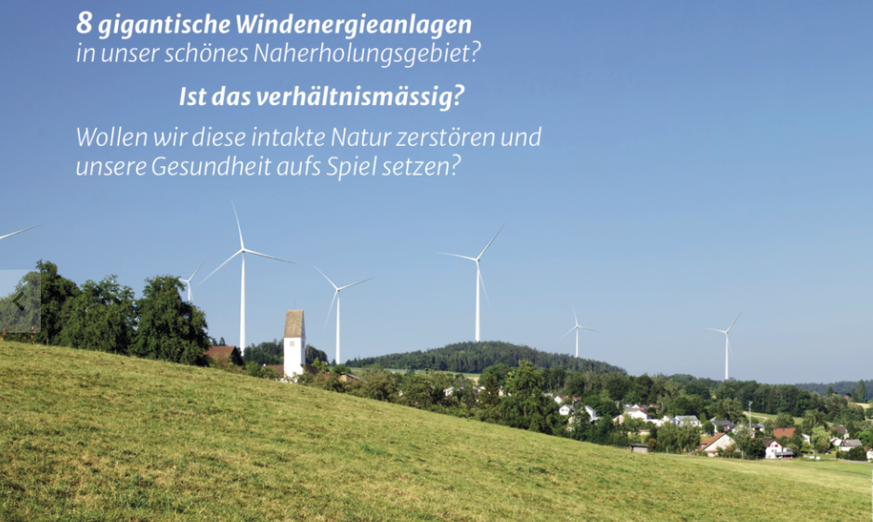Windpark Thundorf, diese Bilder verbreitete der Verein Lebensqualität Wellenberg