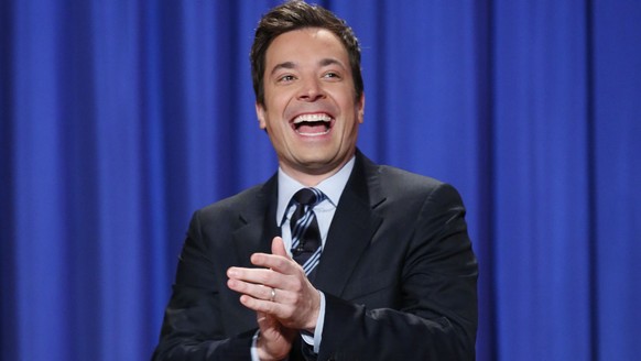 FILE - This April 4, 2013 file photo released by NBC shows Jimmy Fallon, host of &quot;Late Night with Jimmy Fallon,&quot; in New York. Fallon will debut as host of his new show, &quot;The Tonight Sho ...