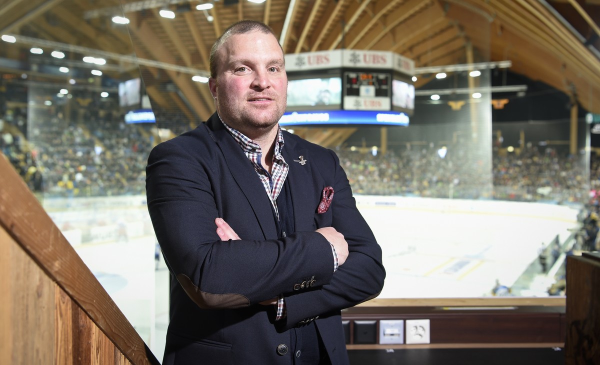 Designated OC president Marc Gianola is pictured during the game between Switzerland's HC Lugano and Finland's Jokerit Helsinki, at the 89th Spengler Cup ice hockey tournament in Davos, Swit ...