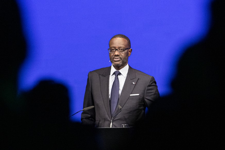 Tidjane Thiam, CEO Credit Suisse, spricht am Europa Forum in Luzern am Mittwoch, 4. Dezember 2019. (KEYSTONE/Alexandra Wey)