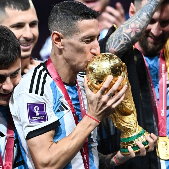 Angel Di Maria lors de la finale Argentine - France de la Coupe du Monde 2022 au Qatar FIFA World Cup Qatar 2022 le 18 Decembre 2022. Philippe Perusseau / Bestimage Angel Di Maria during the final Arg ...