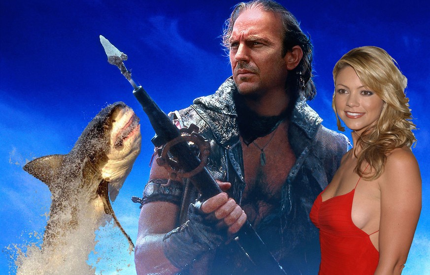 Kevin Costner rettet seine Frau vor einem Weissen Hai (im echten Leben)