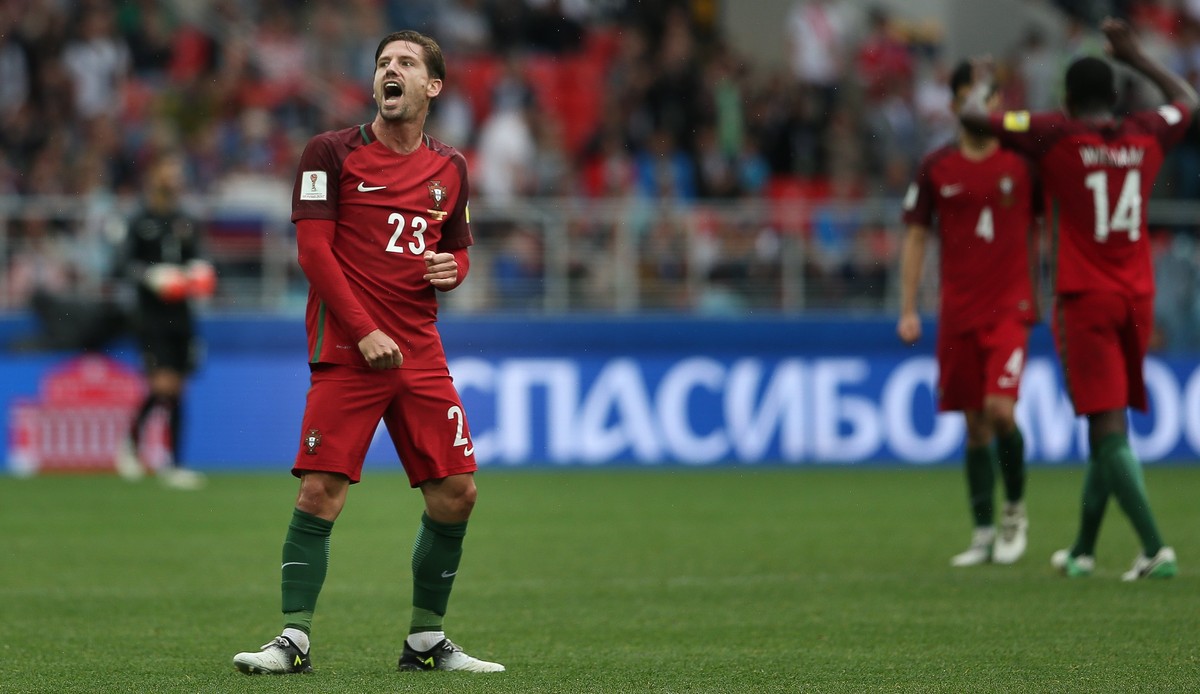 epa06061901 Portugal's Adrien Silva reacts after winning the FIFA Confederations Cup third place match at Spartak Stadium, in Moscow, Russia, 02 July 2017. EPA/MARIO CRUZ