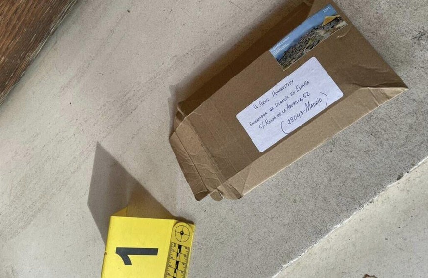 One of the intercepted explosive mail items.