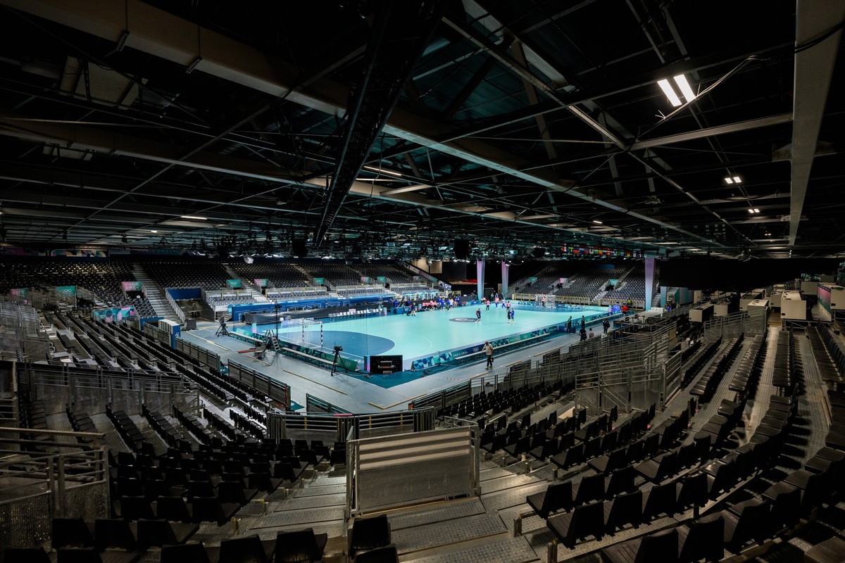 240722 General view of South Paris Arena 6 ahead of a training session with the women s national handball team of Sweden during day -4 of the Paris 2024 Olympic Games, Olympische Spiele, Olympia, OS o ...