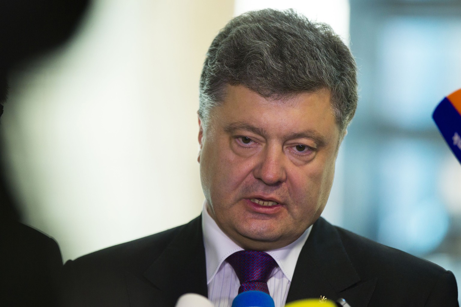 Präsident Petro Poroschenko:&nbsp;«Jeder Tag, an dem Menschen sterben, ist unannehmbar.»