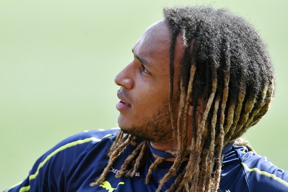 Kevin Mbabu beim Training der Schweizer Fussball-Nationalmannschaft auf dem Zuercher Letzigrund am, Dienstag, 19. Maerz 2019. (KEYSTONE/Walter Bieri)