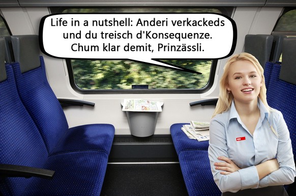 Zeitungen liegen auf Sitzbaenken in einem S-Bahn Abteil. (KEYSTONE/EQ IMAGES/Moritz Hager)