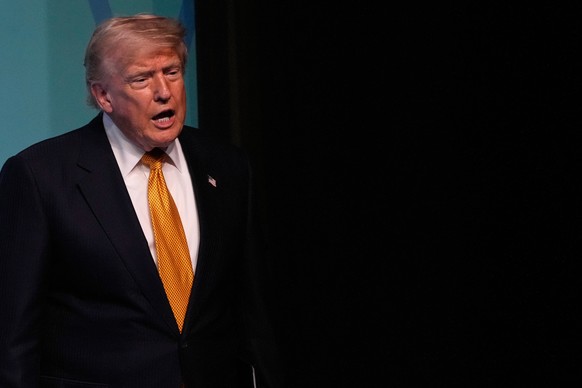President Donald Trump speaks during a media conference at the NATO summit in Ankara, Turkey, Wednesday, July 8, 2026. (AP Photo/Hussein Malla)
Donald Trump