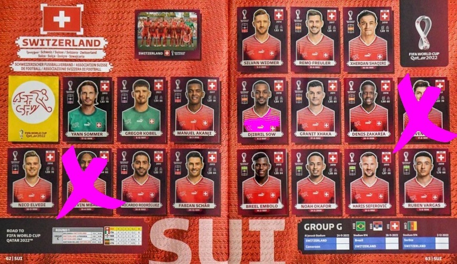 Stark! Nur zwei von 18 Panini-Schweizern sind an der WM in Katar nicht dabei.