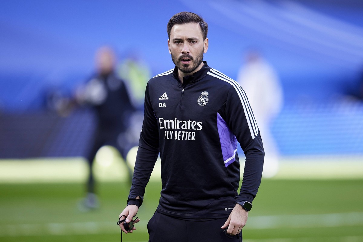 March 11, 2023, Madrid, Madrid, Spain: Davide Ancelotti of Real Madrid during La Liga football match between Real Madrid CF v RCD Espanyol at Santiago Bernabeu Stadium in Madrid, Spain, March 11, 2023 ...